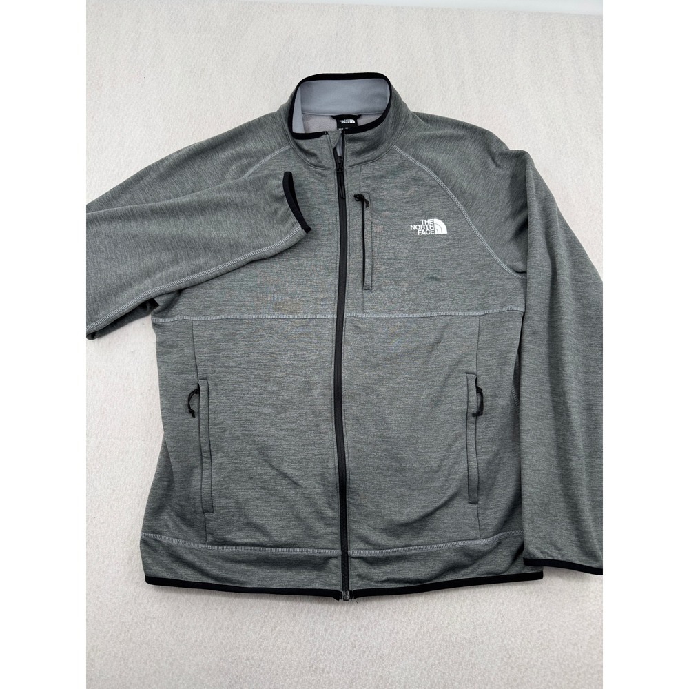 The North Face Mens L Canyonlands Full Zip Fleece Sweater Jacket Gray Outdoors - Picture 2 of 12